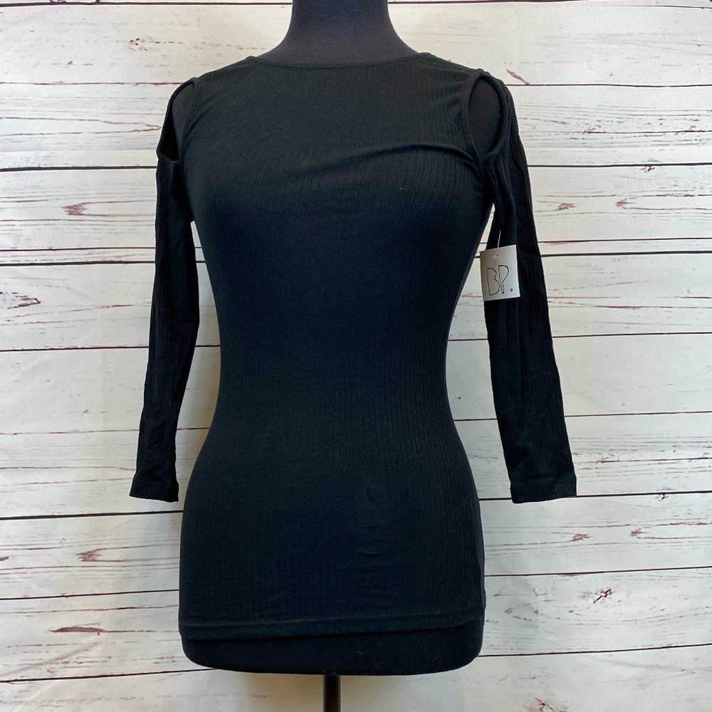 BP Nordstrom Cold Shoulder Long Sleeve Blouse Top